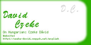 david czeke business card